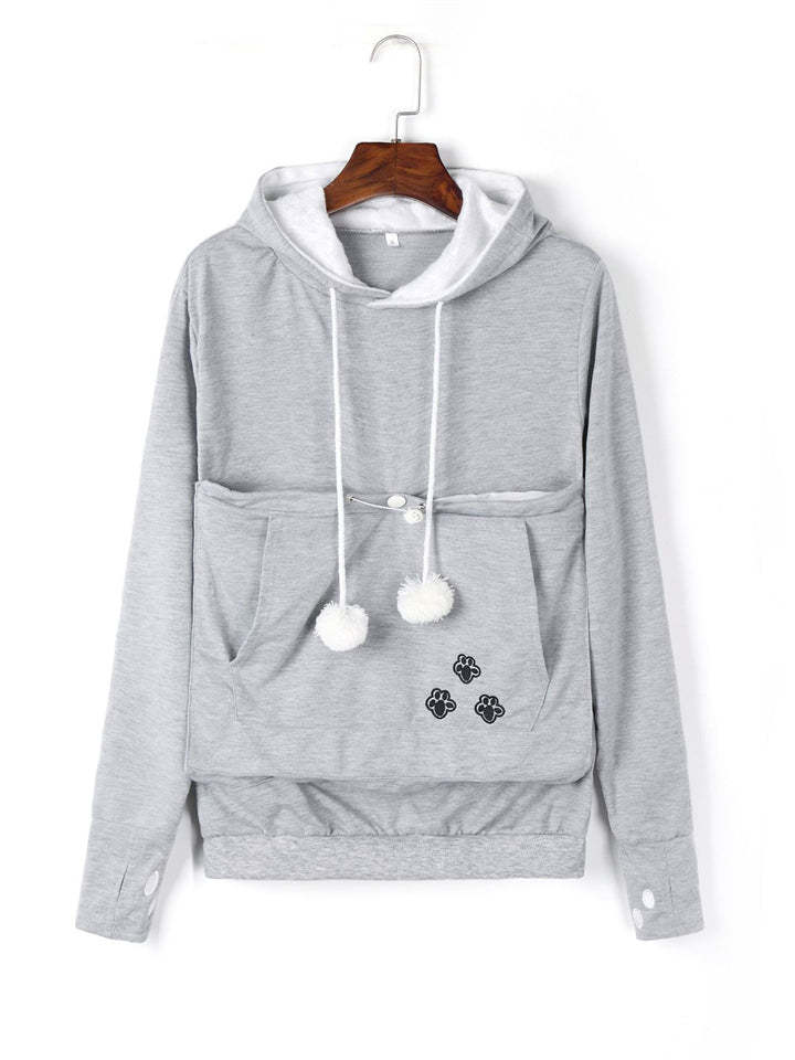 Women's Pet Carrier Hoodie with Kangaroo Pouch