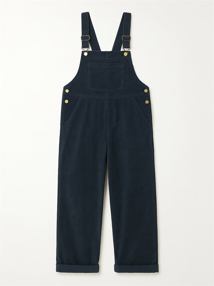 Women’s Casual Pockets Sleeveless Corduroy Overall Jumpsuit