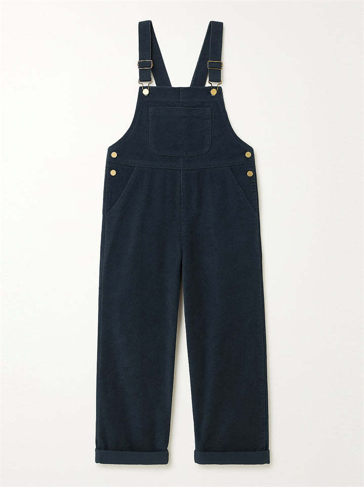 Women’s Casual Pockets Sleeveless Corduroy Overall Jumpsuit