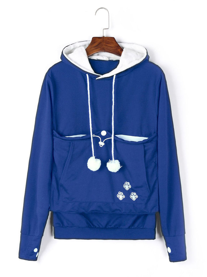 Women's Pet Carrier Hoodie with Kangaroo Pouch