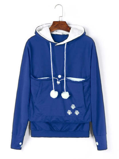 Women's Pet Carrier Hoodie with Kangaroo Pouch
