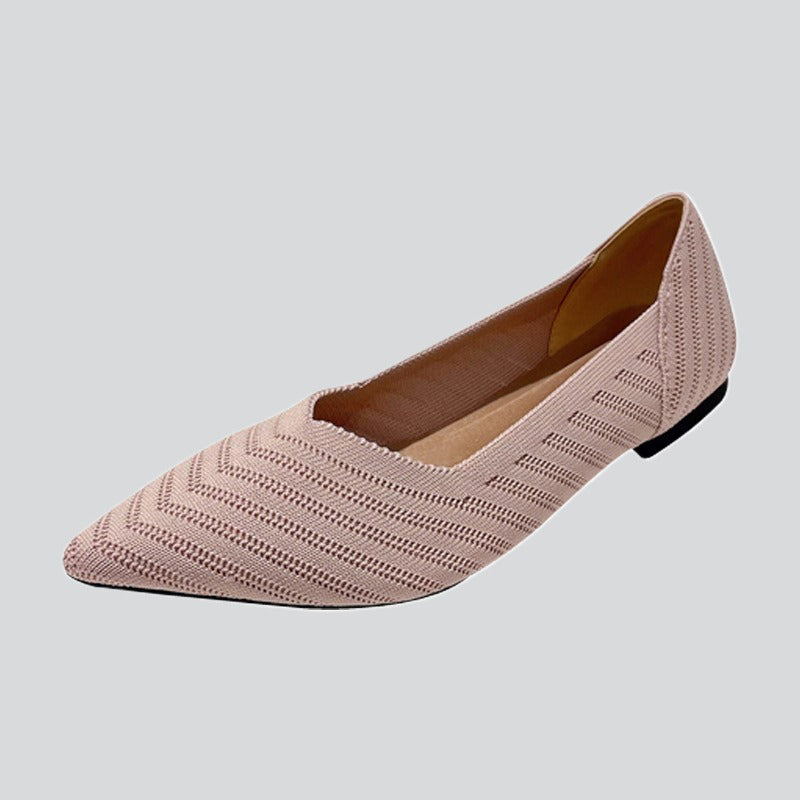 Spring Summer Knitted Fabric Flats