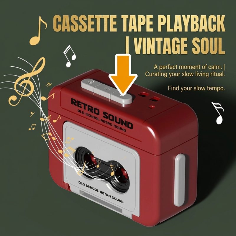 Retro Sound Mini Recorder Keychain