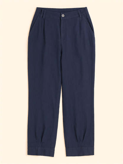 Women's Summer Casual Solid Color Pockets Cropped Pants