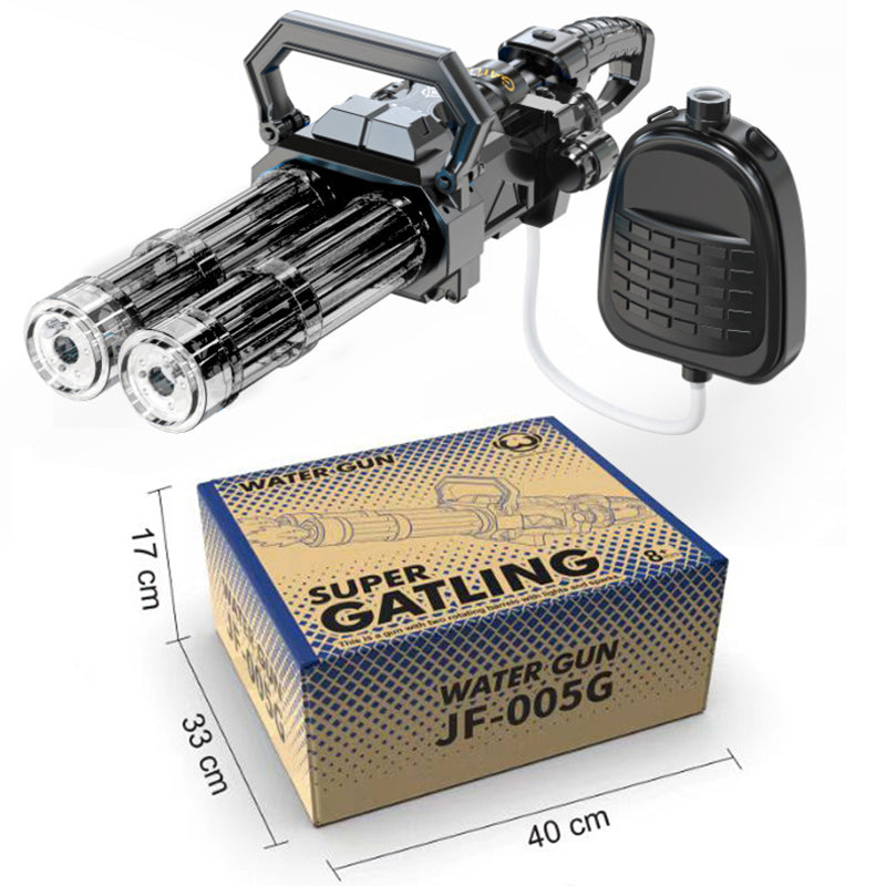 Cyberpunk Electric Automatic Rapid Fire Blaster Water Gun with Backpack