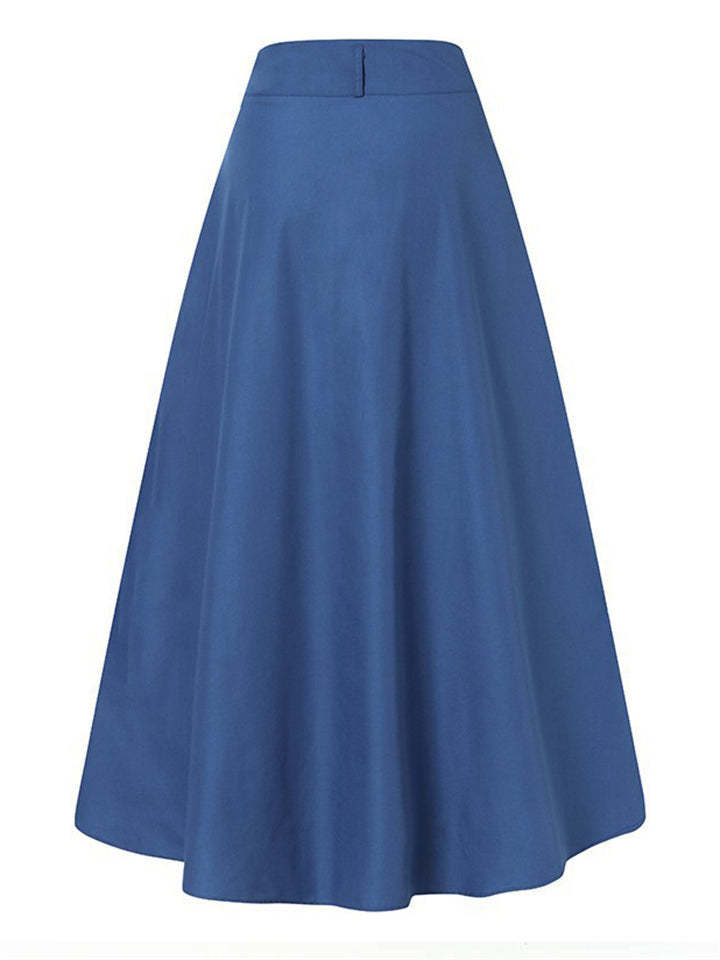 Women's Casual Ankle Length Holiday Style Skirts with Pockets