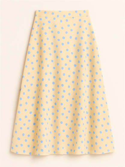 Ladies' Summer Elegant Polka Dot Print  A-Line Ankle Length Skirts
