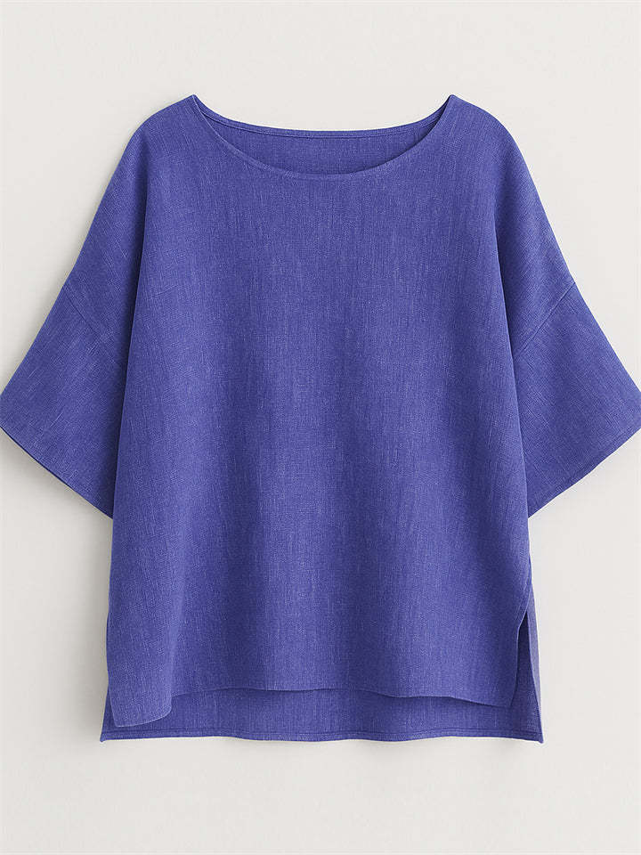 Women's Summer Comfy Round Neck 3/4 Sleeve Shirts