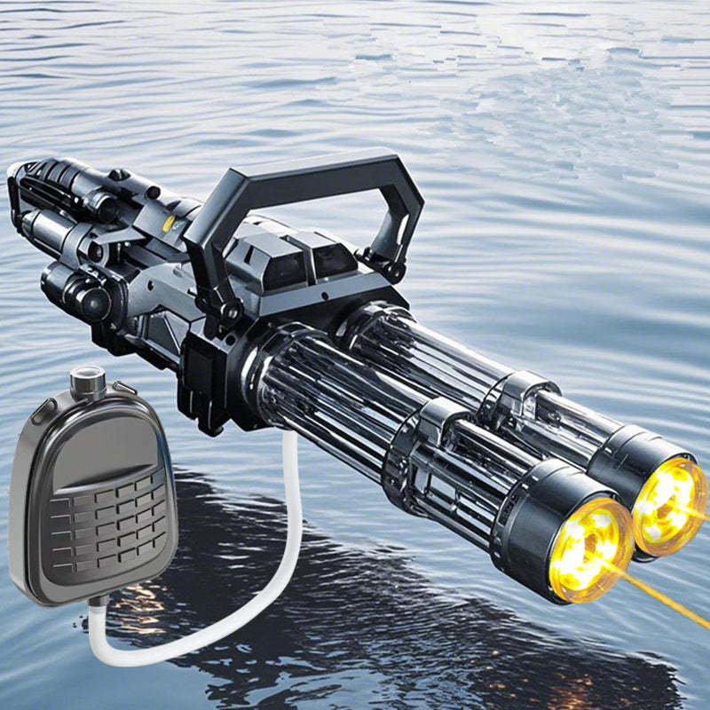Cyberpunk Electric Automatic Rapid Fire Blaster Water Gun with Backpack