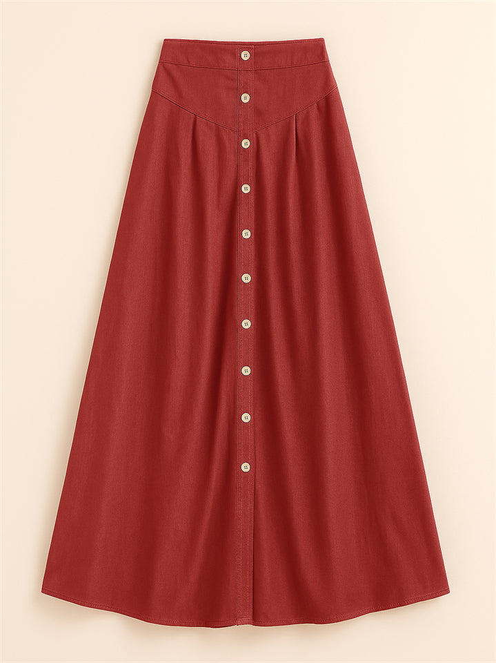 Women's Casual Ankle Length Holiday Style Skirts with Pockets