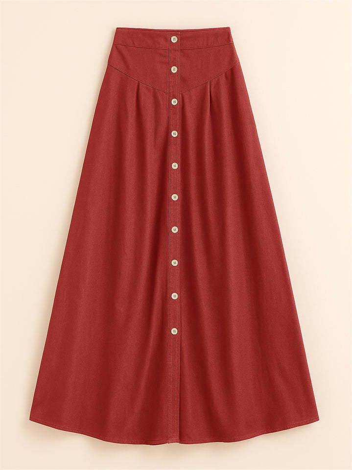 Women's Casual Ankle Length Holiday Style Skirts with Pockets