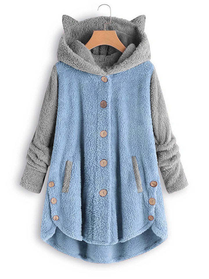 Adorable Fleece Hoodies With Cute Cat's Ears for Women