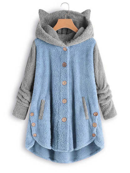 Adorable Fleece Hoodies With Cute Cat's Ears for Women