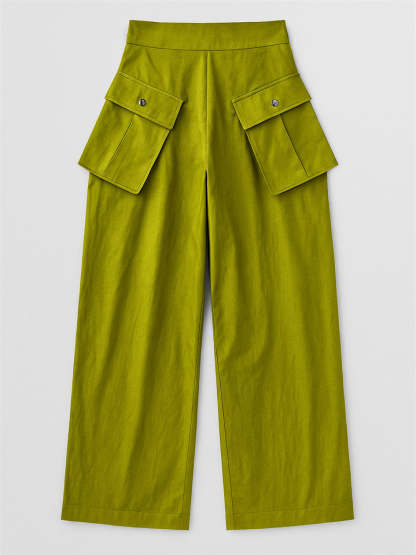 Women's Fashion Casual Detachable Pockets Wide Leg Pants