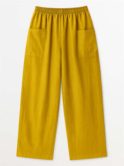 Women's Simple Solid Color Elastic High Waist Pants with Pockets