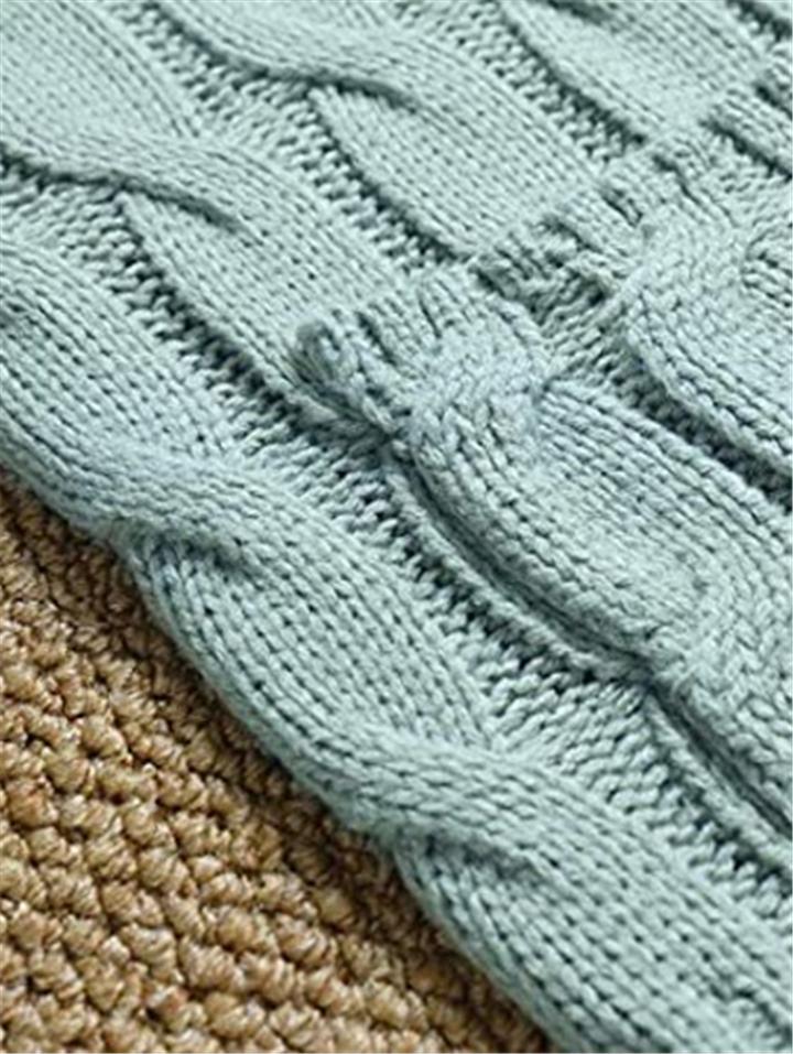 Women's Solid Color Ribbed Knit Button Up Cardigan Sweater with Pockets