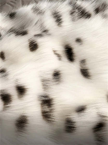 Women's Winter Warm Leopard Print Faux Fur Long Cardigan Coats