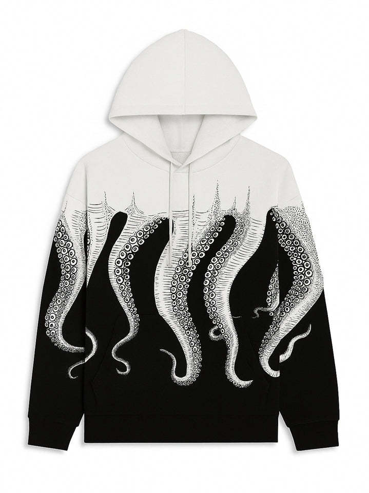Women's Trendy Octopus Print Comfy Casual Hooded Sweatshirt