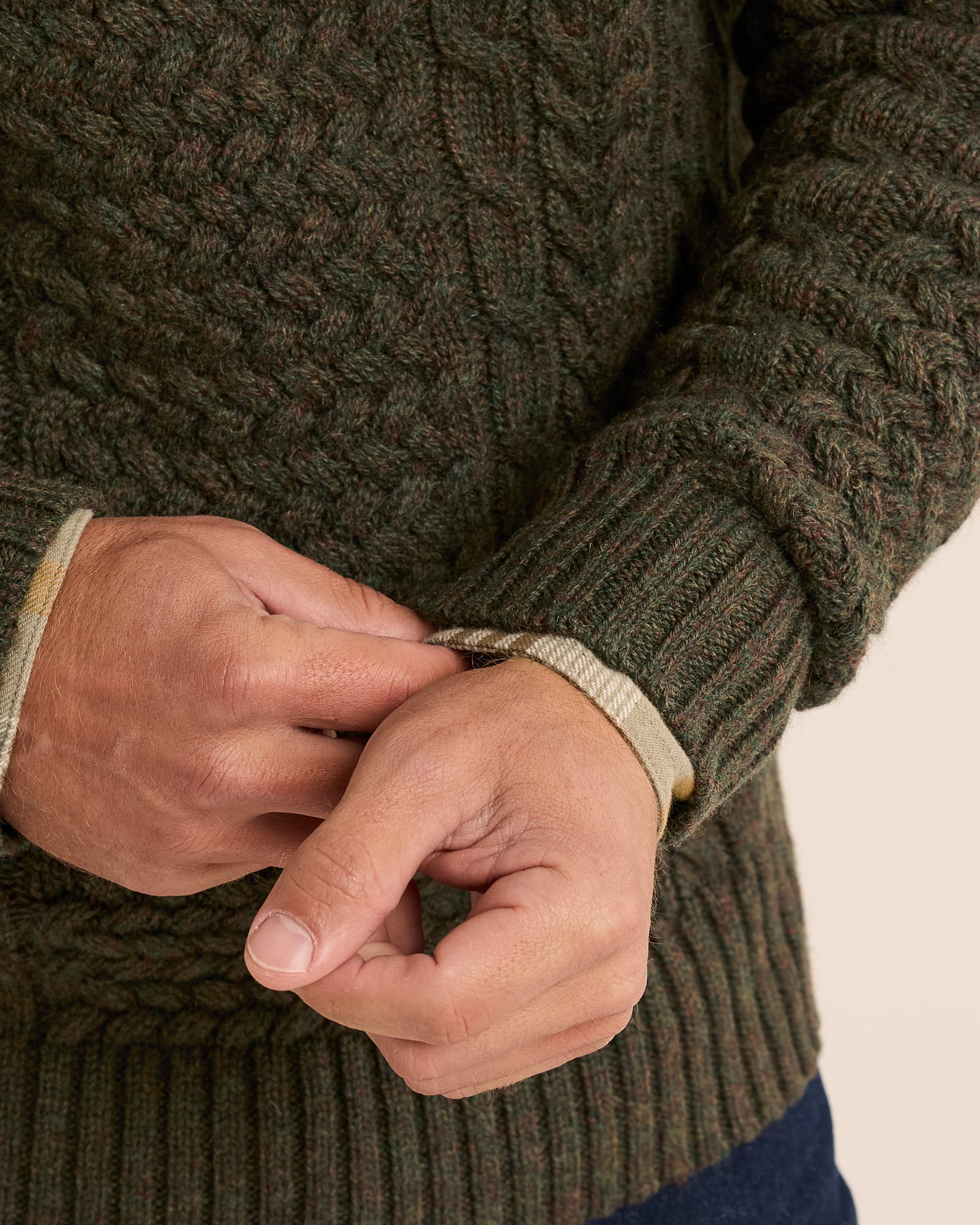 MEN'S JONES COLLECTION FISHERMAN SWEATER