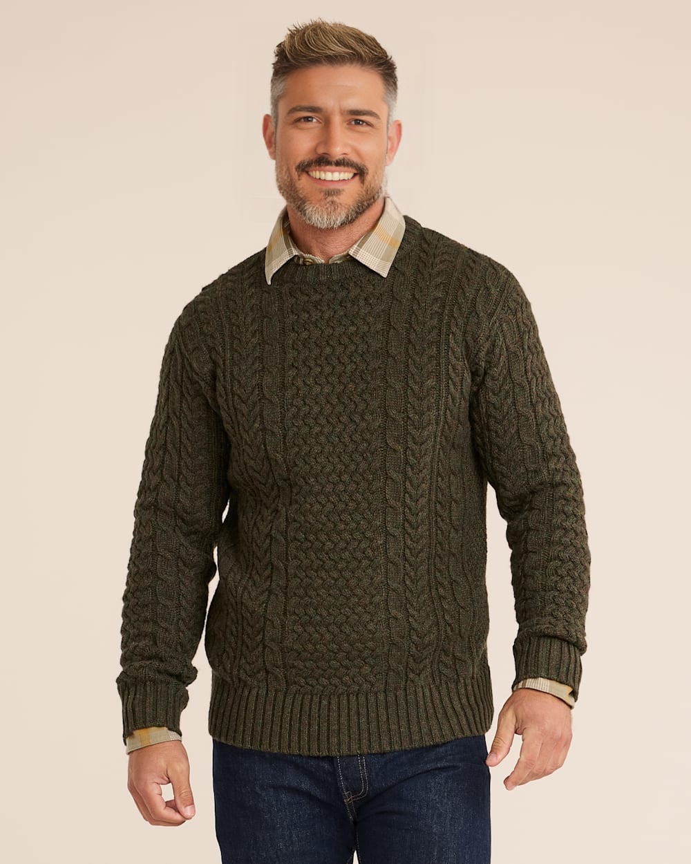MEN'S JONES COLLECTION FISHERMAN SWEATER