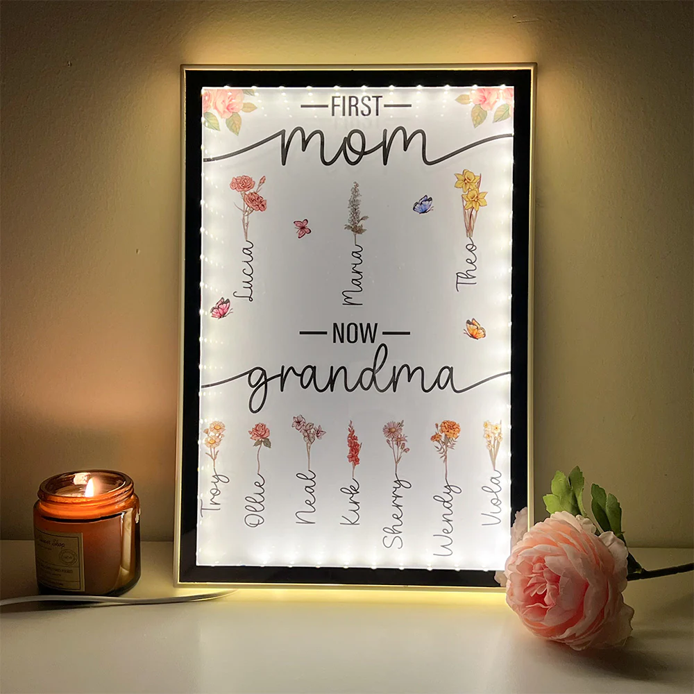 50% OFF✨First Mom Now Grandma-Night Light Mirror