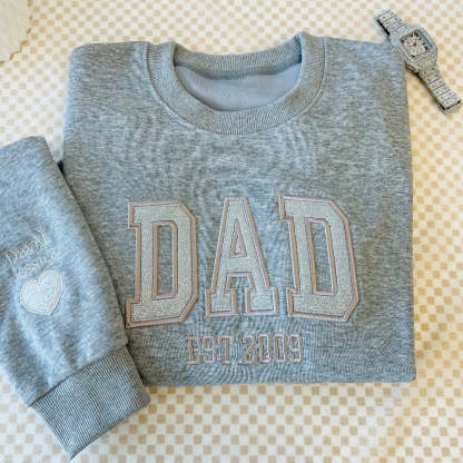 50%OFF👔Custom Updated Embroidered Glitter Vinyl Dad Hoodie/Sweatshirt
