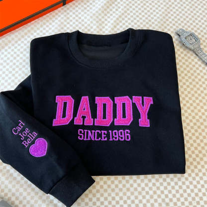 50%OFF👔Custom Updated Embroidered Glitter Vinyl Dad Hoodie/Sweatshirt