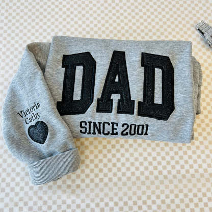 50%OFF👔Custom Updated Embroidered Glitter Vinyl Dad Hoodie/Sweatshirt
