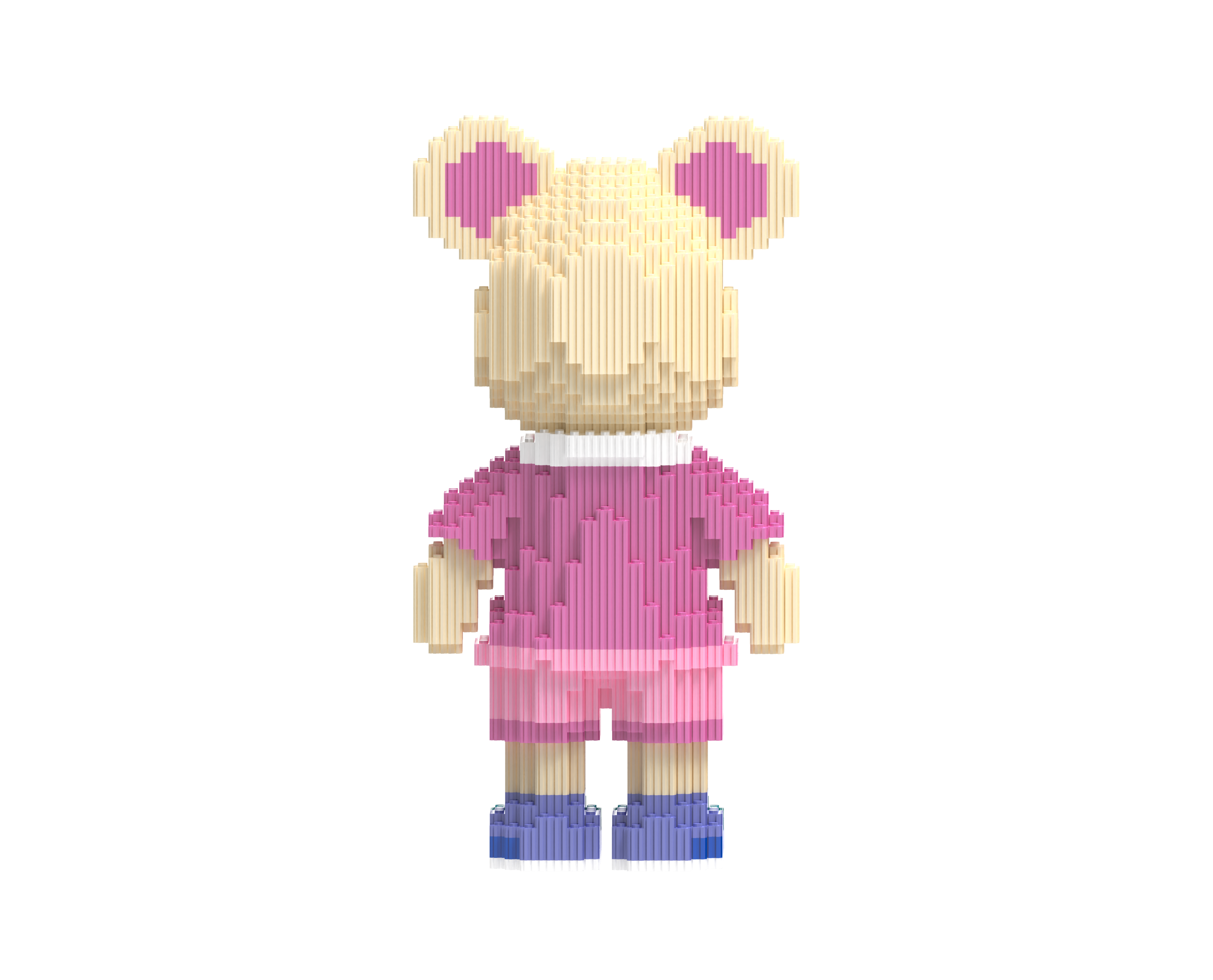 Purple Uniforms Toy Bear Building Blocks Kit