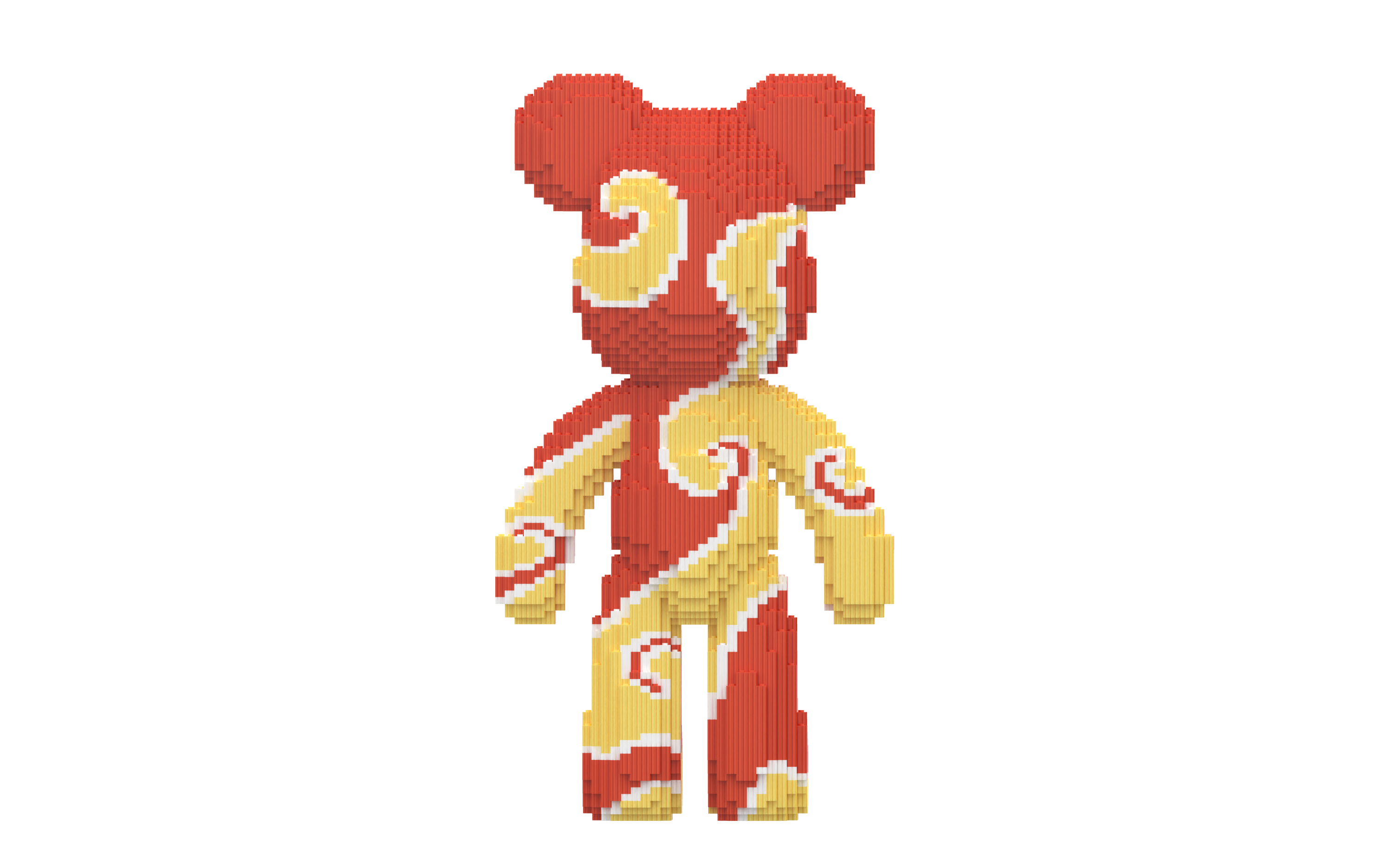 Lucky Cloud Robet Blue Toy Bear Building Blocks Kit