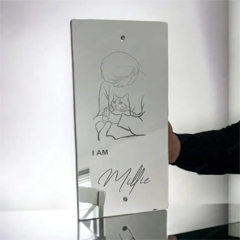 Customized Family & Pet Photo Mirror Light