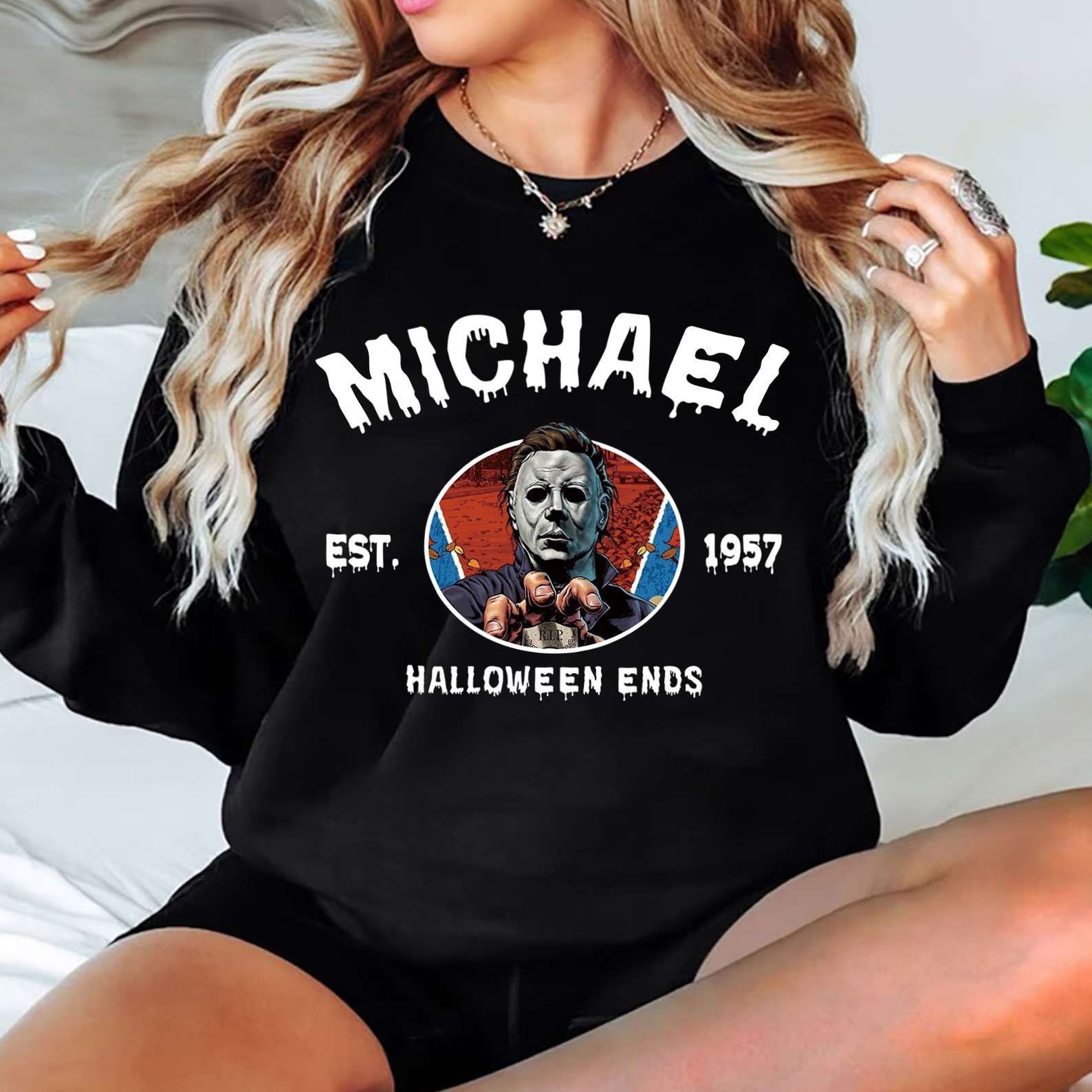 Vintage Halloween Characters Sweatshirt,Horror Movie Michael Shirt
