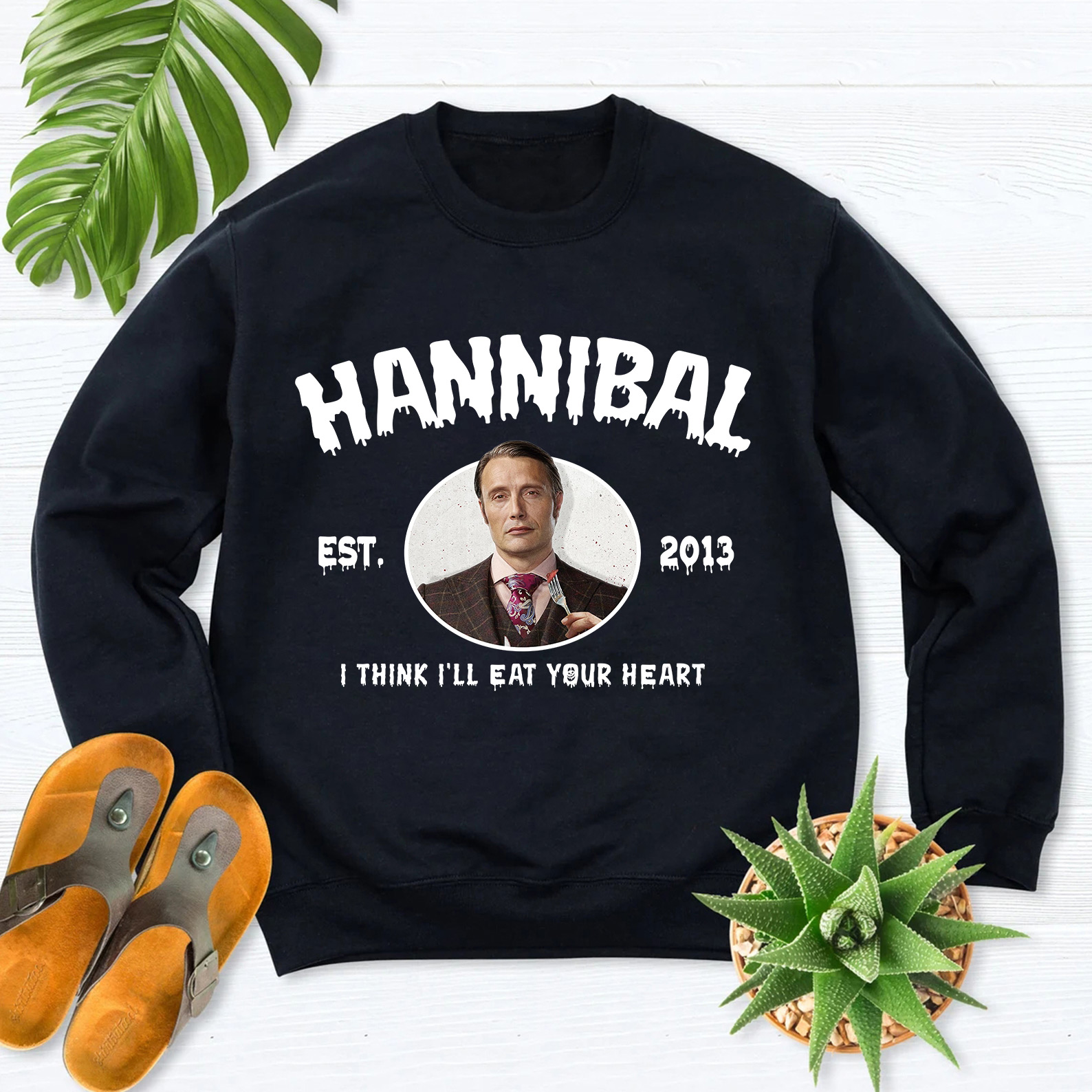 Customized Vintage Halloween Characters Sweatshirt,Horror Movie Hannibal Shirt