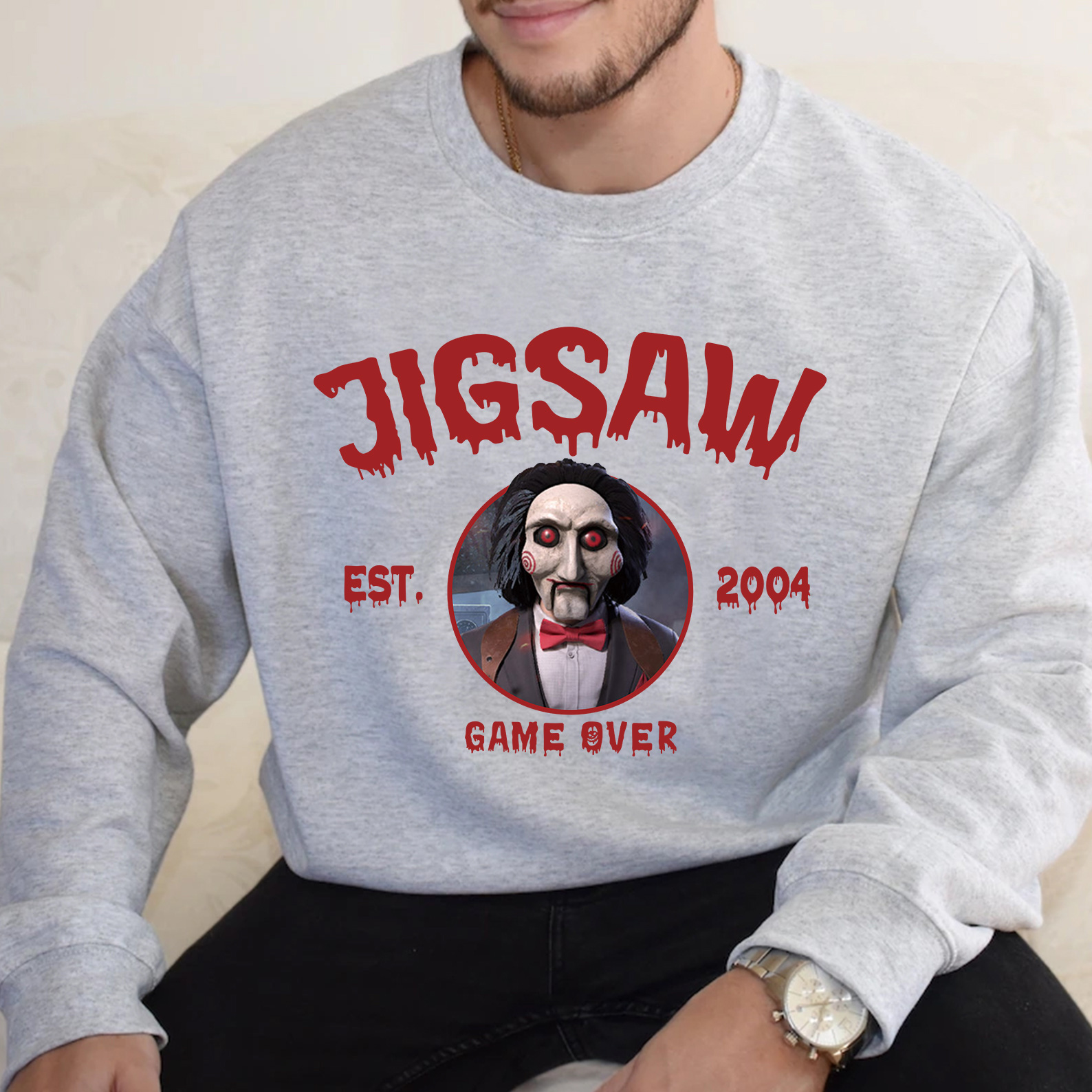 Customized Vintage Halloween Characters Sweatshirt,Horror Movie Hannibal Shirt