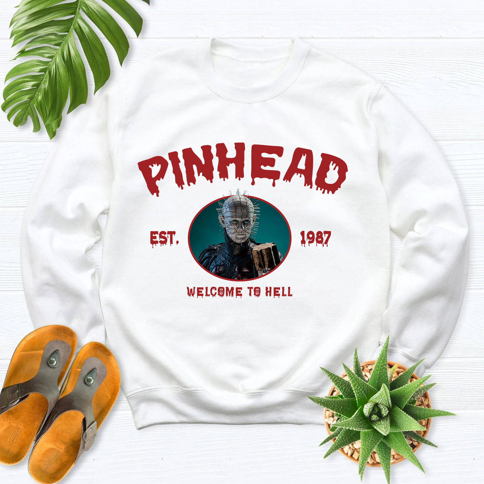 Customized Vintage Halloween Characters Sweatshirt,Horror Movie Pinned Shirt