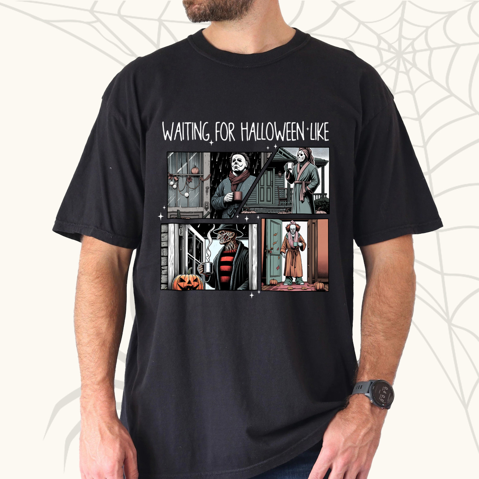 Waiting For Halloween Like Horror Movie Characters Shirt