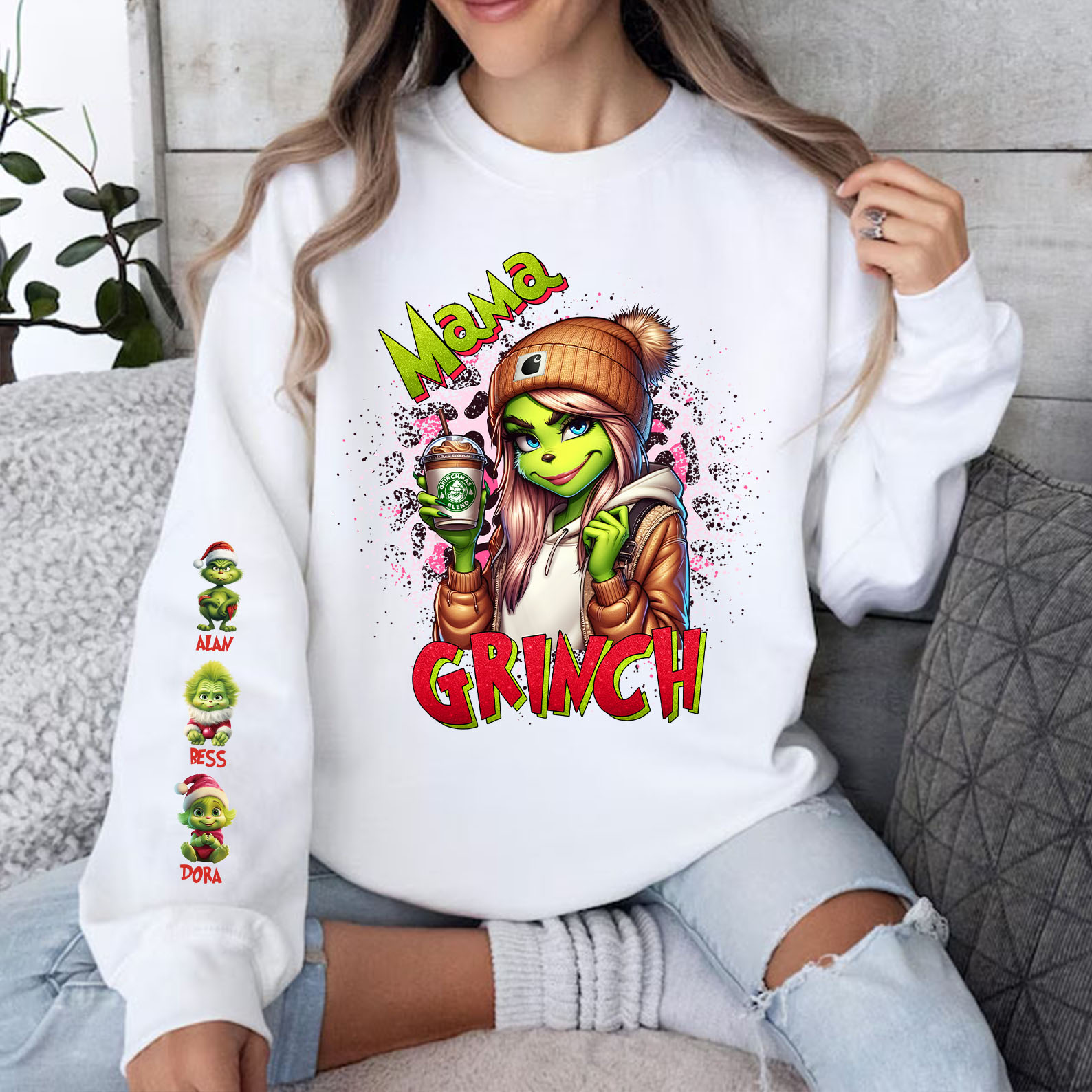 Custom Christmas Movie Characters Mama And Daddy Leopard Kids T-Shirt/Sweatshirt/Hoodie