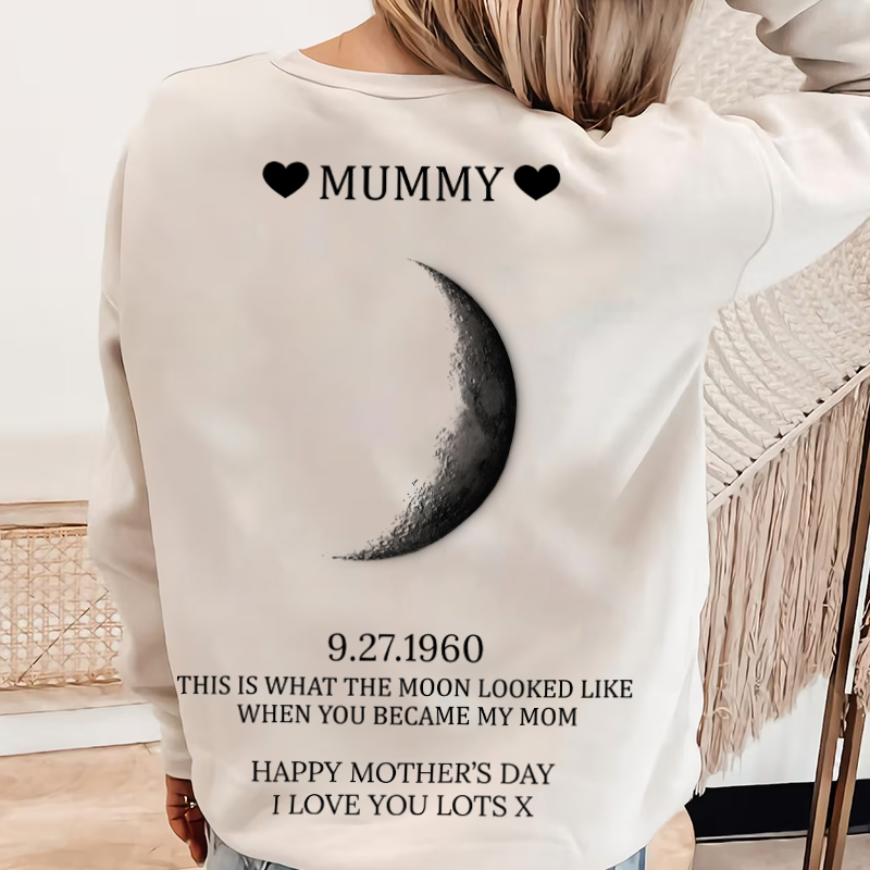 A Unique Mother's Day Gift-Custom Moon Phase T-Shirt/Crewneck/Hoodie