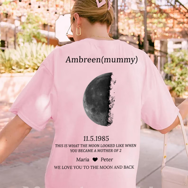 A Unique Mother's Day Gift-Custom Moon Phase T-Shirt/Crewneck/Hoodie