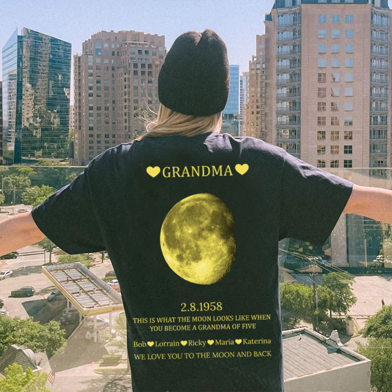 A Unique Mother's Day Gift-Custom Moon Phase T-Shirt/Crewneck/Hoodie