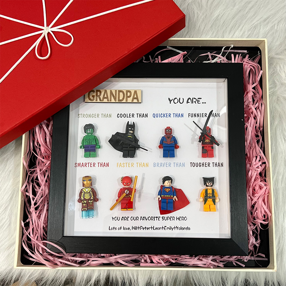 50%OFF ⭐️ Dad You are My Favorite Superhero Custom Lego Box Frame