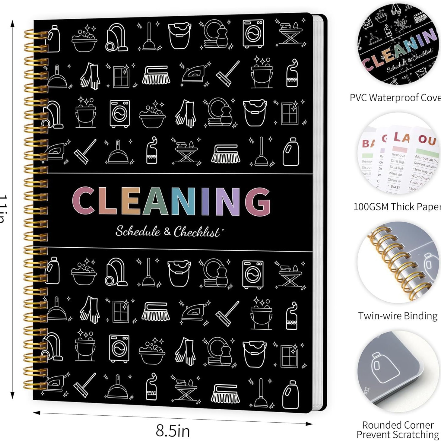 2026 version ADHD Cleaning Planner - Daily, Weekly & Monthly Household Cleaning Checklist