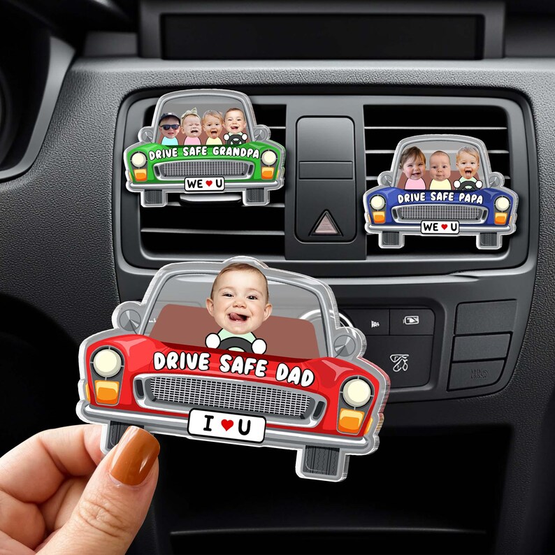 Personalized Kids Photo Visor Clip Car Ornament