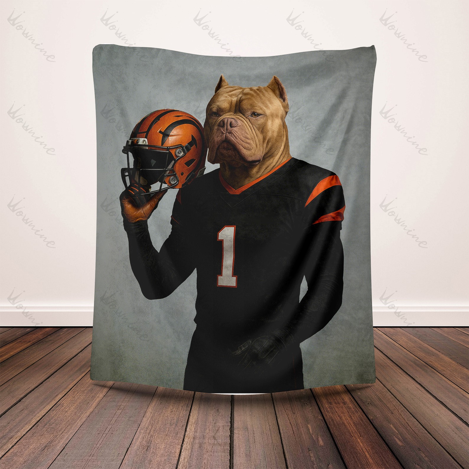 Custom American Football Pet Blanket