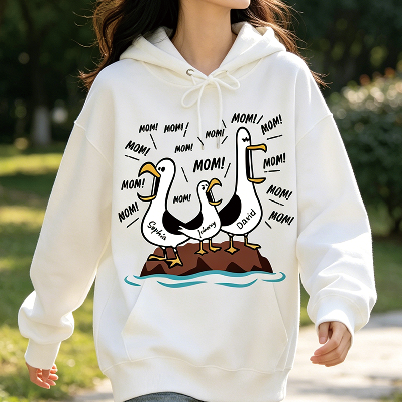 Seagull Mom Mom Mom - Personalized Shirt - Funny Mother's Day Gift For Mom