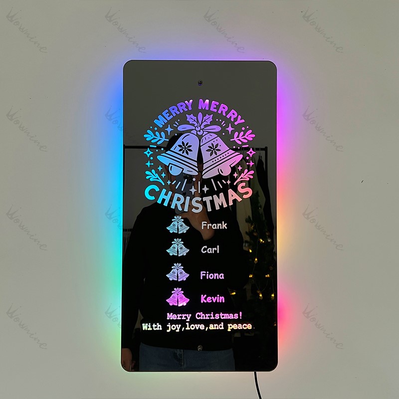 Custom Christmas Family Names Mirror