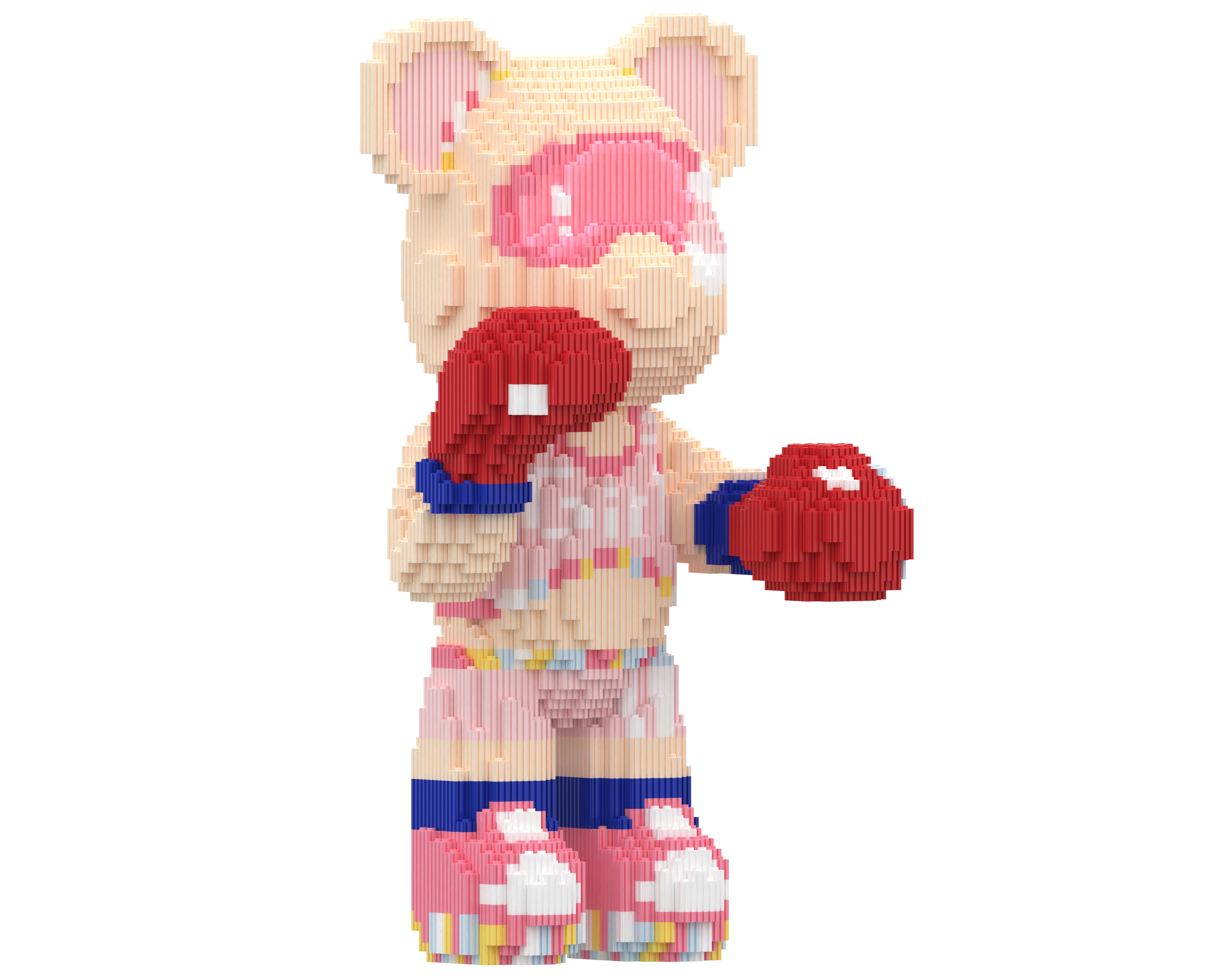 The Boxer Toy Bear Building Blocks Kit