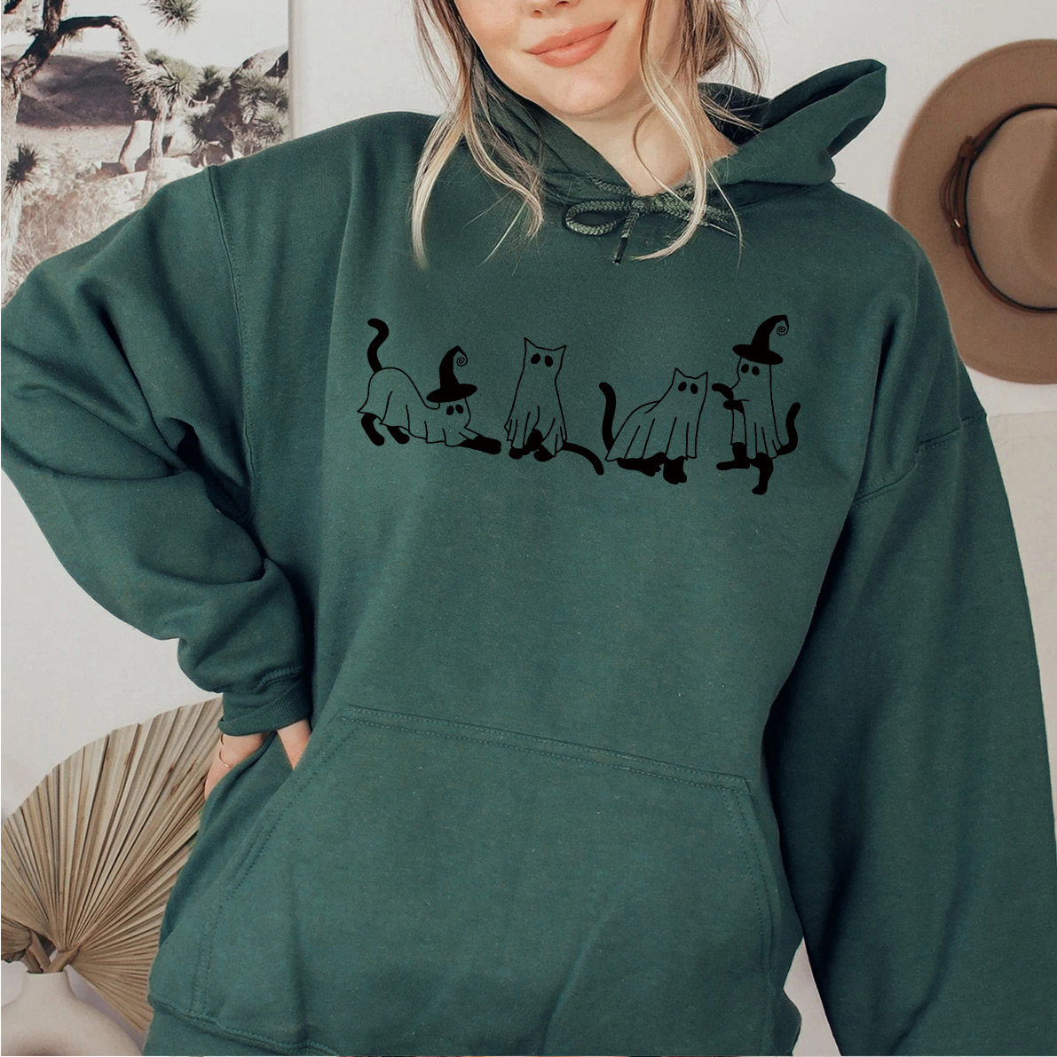 Сute Ghost Cat Sweatshirt