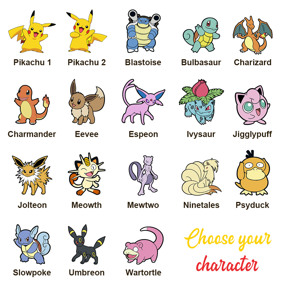 Custom Anime PokeLove 8 Types V Card For Couples Pokecard with Poke Character