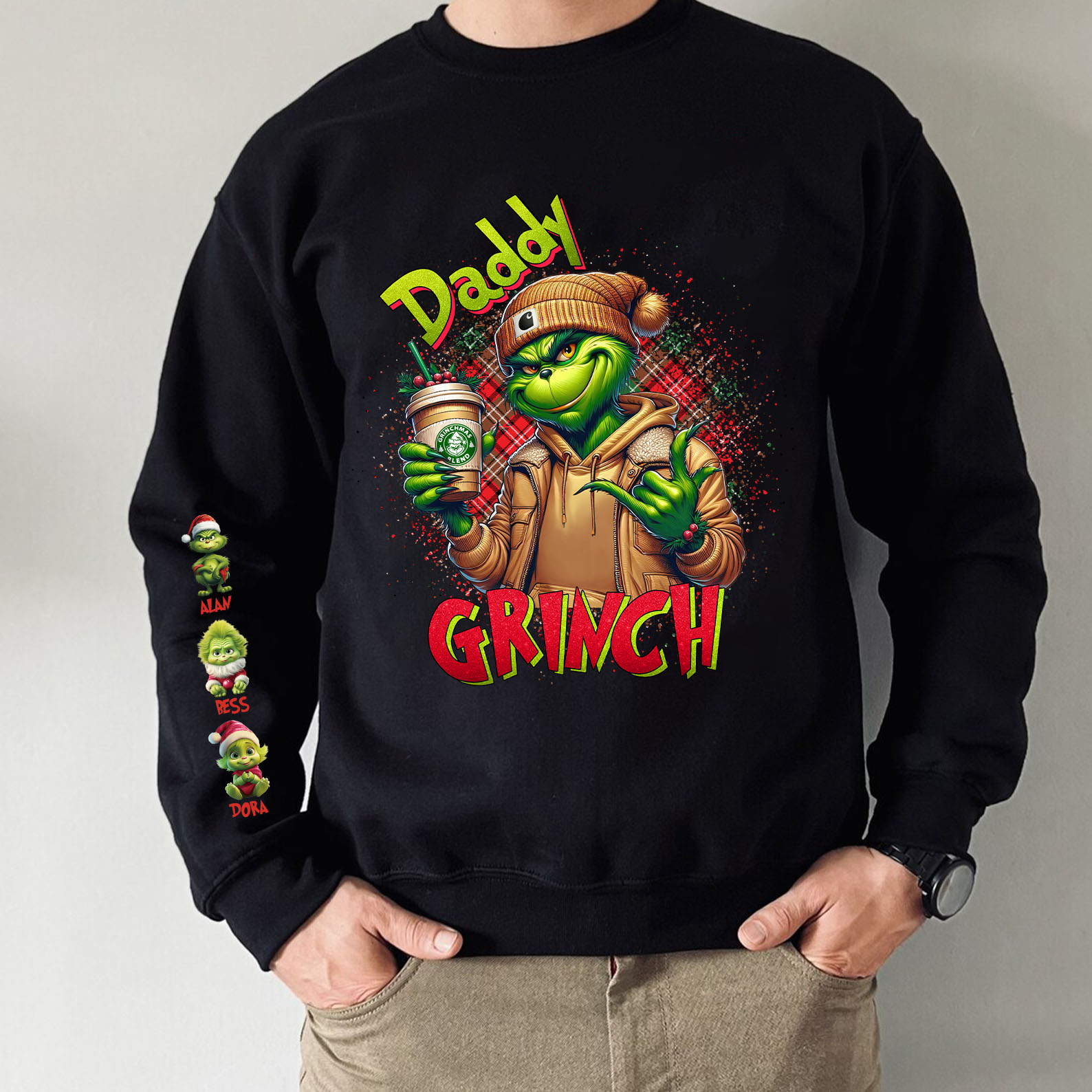 Custom Christmas Movie Characters Mama And Daddy Leopard Kids T-Shirt/Sweatshirt/Hoodie